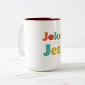 Grappen voor Jets Tweekleurige Koffiemok (Voorkant links)