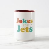 Grappen voor Jets Tweekleurige Koffiemok (Center)