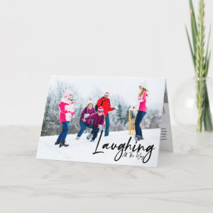 Grappend Kerstkaart met leuk foto  Feestdagen Kaart