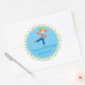 grappenmaker | Circusthema | Gepersonaliseerd Ronde Sticker (Envelop)