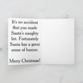 Grappenmaker op Sinterklaas' stoute lijstje Feestdagen Kaart (Binnen)