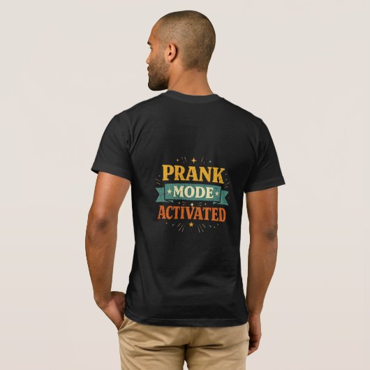 Grappenmodus Geactiveerd Grappig T-shirt (Achterkant volledig)