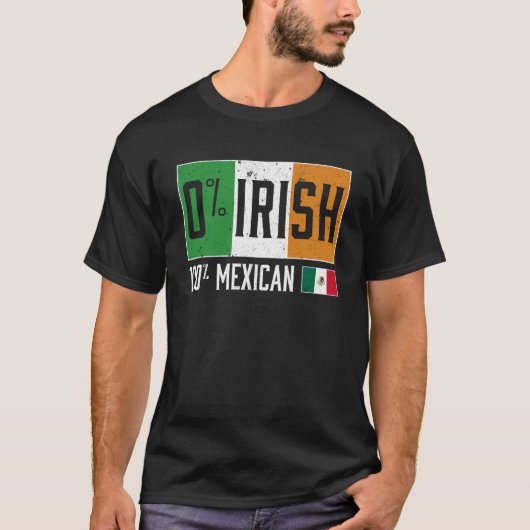 Grappig 0 IERS 100 Mexicaans ST PATRICK'S DAY Retr T-shirt (Voorkant)