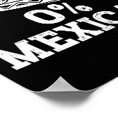 Grappig 0% Mexicaans met sombrero voor Cinco de Ma Poster (Hoek)
