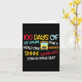 Grappig 100 dagen schoolbus chauffeur 100ste dag v kaart (Gele Bloem)
