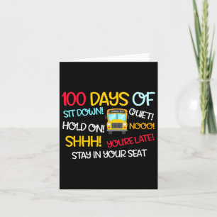 Grappig 100 dagen schoolbus chauffeur 100ste dag v kaart