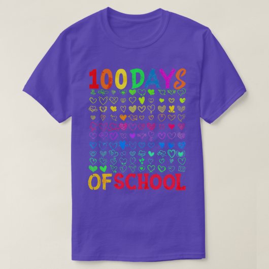 Grappig 100 dagen schoolcitaten voor leraar t-shirt (Design voorkant)
