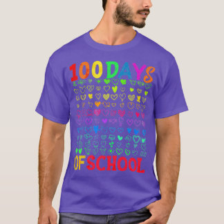 Grappig 100 dagen schoolcitaten voor leraar t-shirt