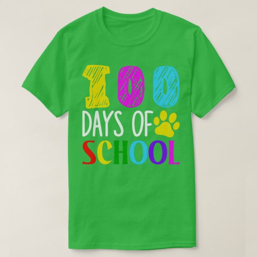 Grappig 100 dagen schoolfeest 2 t-shirt (Design voorkant)
