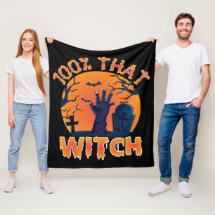 Grappig 100% Die Heks Halloween Fleece Deken