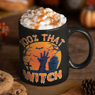 Grappig 100% Die Heks Halloween Koffiemok