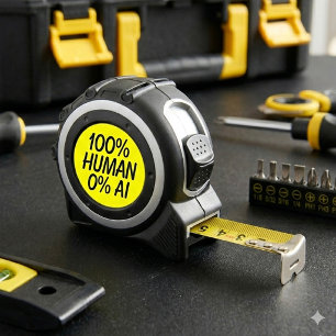 Grappig 100% Mens 0% AI Rolmaat