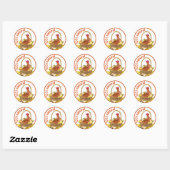 Grappig "100% natuurlijk!" sticker. ronde sticker (Vel)
