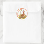 Grappig "100% natuurlijk!" sticker. ronde sticker (Tas)