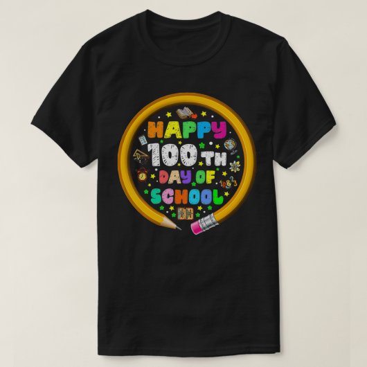 Grappig 100e schooldag t-shirt (Design voorkant)