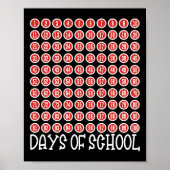 Grappig 100ste dag van de schoolleraar Kinder 100  Poster (Voorkant)