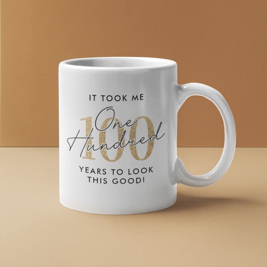 Grappig 100ste verjaardagscadeau koffiemok