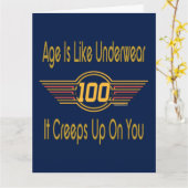 Grappig 100th Birthday Gifts. Leeftijd is als onde Kaart (Gele Bloem)