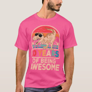 Grappig 10 jaar Geweldige 10e verjaardag Dino T-shirt