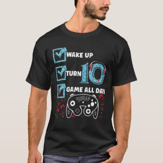 Grappig 10 jaar oude gamer 10e Birthday Party Vide T-shirt