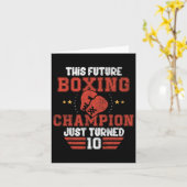 Grappig 10e verjaardag Boksen T-shirt Verjaardag J Kaart (Gele Bloem)