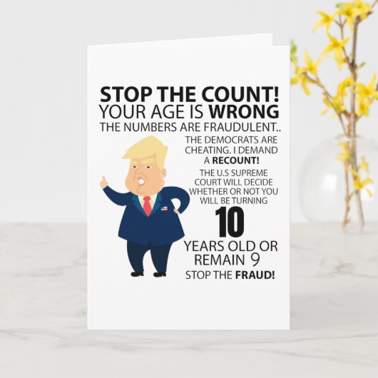 Grappig 10e verjaardagscadeau Gefeliciteerd met je Kaart (Gele Bloem)