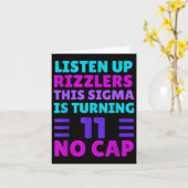 Grappig 11 jaar oude verjaardag Shirt - Rizz, Sigm Kaart (Gele Bloem)