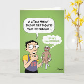 Grappig 13e verjaardag Wenskaart Kaart (Gele Bloem)