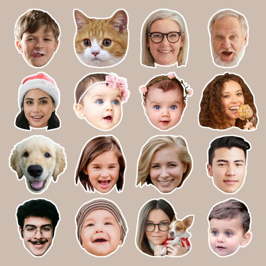 Grappig 16 Foto's Custom-Cut Vinyl Sticker