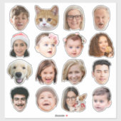 Grappig 16 Foto's Custom-Cut Vinyl Sticker (Vel)
