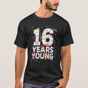 Grappig 16 jaar Young Happy 16e verjaardag jongens T-shirt