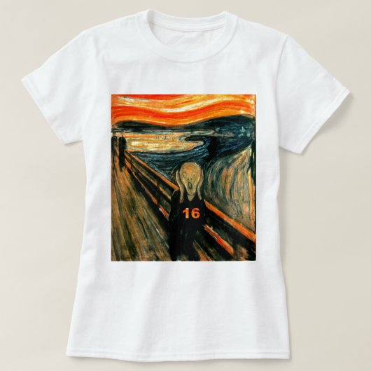 Grappig 16e verjaardag cadeautjes! t-shirt (Design voorkant)