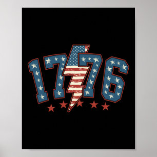 Grappig 1776 4th of July Amerikaanse Vlag Mannen V Poster