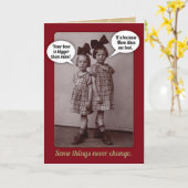 Grappig  1920s oudere zuster Birthday Card Kaart (Gele Bloem)