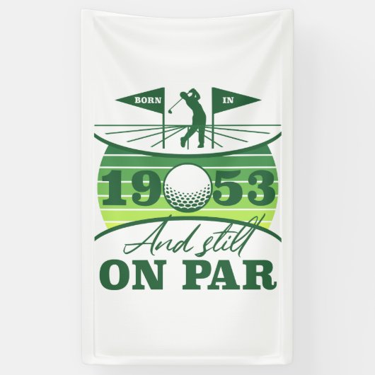 Grappig 1953 Golfer 70e verjaardag Spandoek (Verticaal)