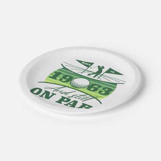 Grappig 1963 Golfer 60e verjaardag Papieren Bordje (Gekanteld)