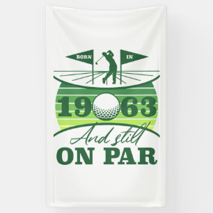 Grappig 1963 Golfer 60e verjaardag Spandoek