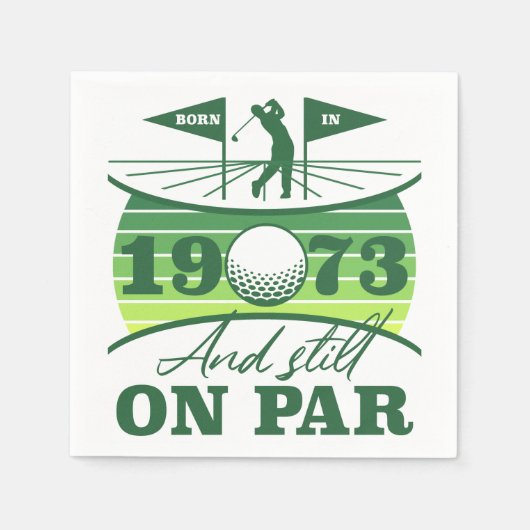 Grappig 1973 Golfer 50e verjaardag Servet (Voorkant)
