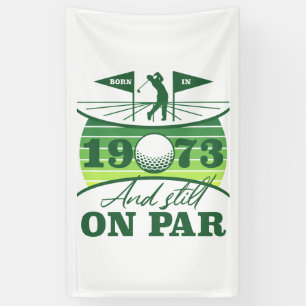 Grappig 1973 Golfer 50e verjaardag Spandoek