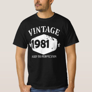 Grappig  1981 Happy Birthday Gift Beste Emoji. T-shirt