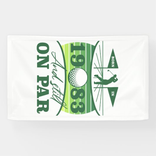 Grappig 1983 Golfer 40e verjaardag Spandoek (Horizontaal)