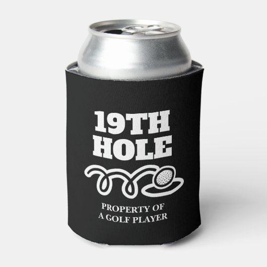 Grappig 19th hole golf humor geschenk drankbier blikjeskoeler (Blikje Voorkant)