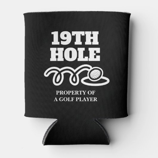 Grappig 19th hole golf humor geschenk drankbier blikjeskoeler (Voorkant)
