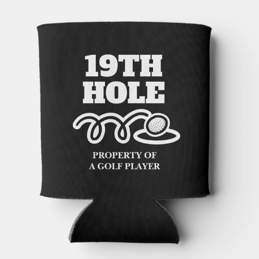Grappig 19th hole golf humor geschenk drankbier blikjeskoeler (Achterkant)
