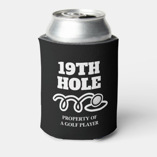 Grappig 19th hole golf humor geschenk drankbier blikjeskoeler (Blikje Achterkant)