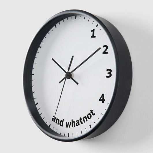 Grappig 1 2 3 4 en whatnot Klok (Hoek)