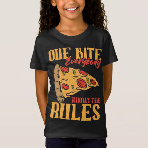 Grappig 1 Bites Pizza Iedereen kent de regels voor T-shirt