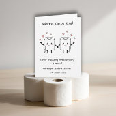 Grappig 1e bruiloft Een Papieren jubileum, toilet Kaart