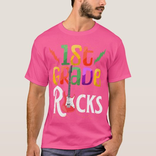 Grappig 1e klas rotsen terug naar school Studentst T-shirt (Voorkant)