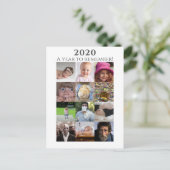 Grappig 2020 Een jaar om fotocollage te onthouden Briefkaart (Staand voorkant)